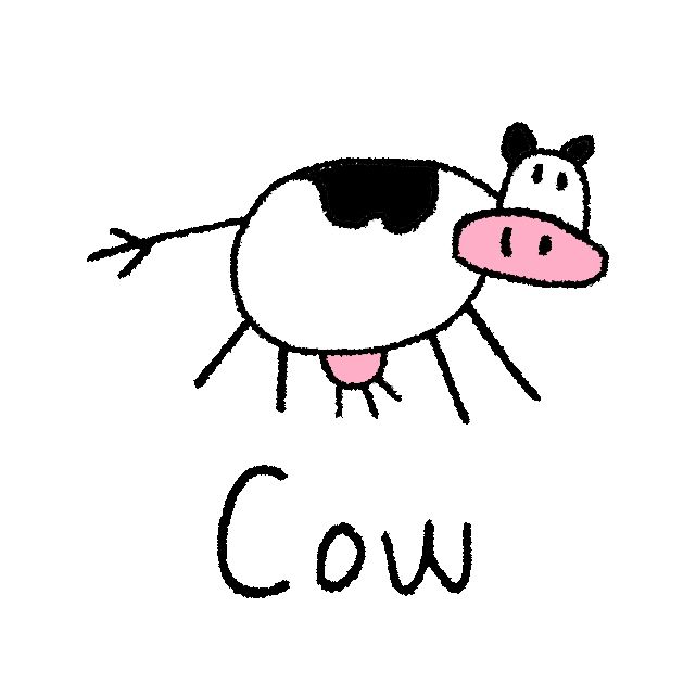 doodle of a cow